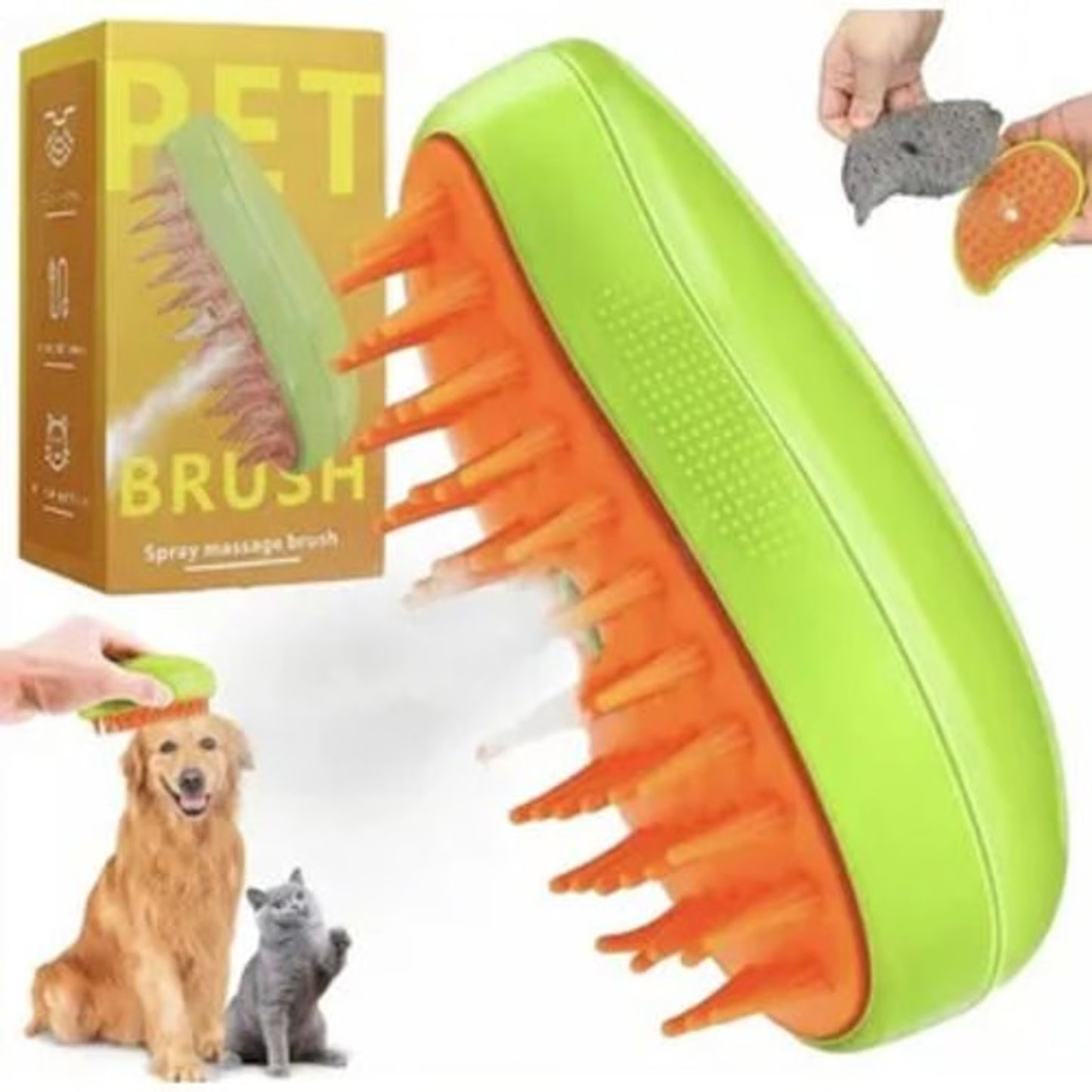CEPILLO DE MASCOTA CON VAPOR