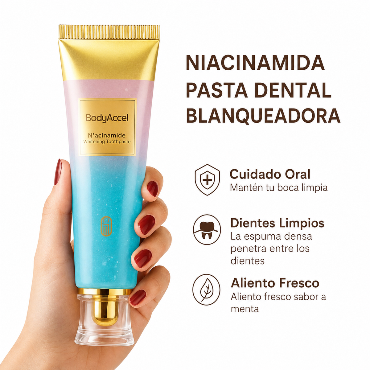 Pasta Dental Blanqueadora con Niacinamida — Sonríe Más Blanco desde el Primer Uso