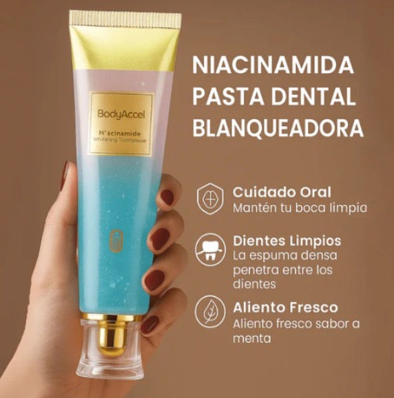 Pasta Dental Blanqueadora con Niacinamida — Sonríe Más Blanco desde el Primer Uso