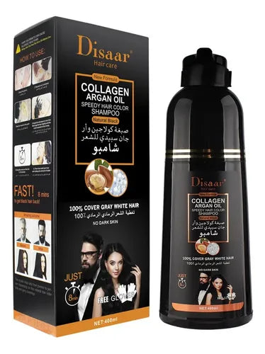 Shampoo con tinte anticanas - Disaar Collagen Argan Oil