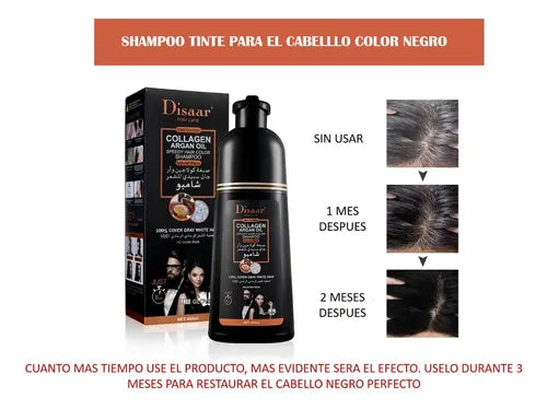 Shampoo con tinte anticanas - Disaar Collagen Argan Oil