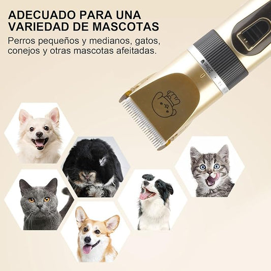 Rasuradora USB Recargable para Perros y Gatos — Grooming Profesional en Casa