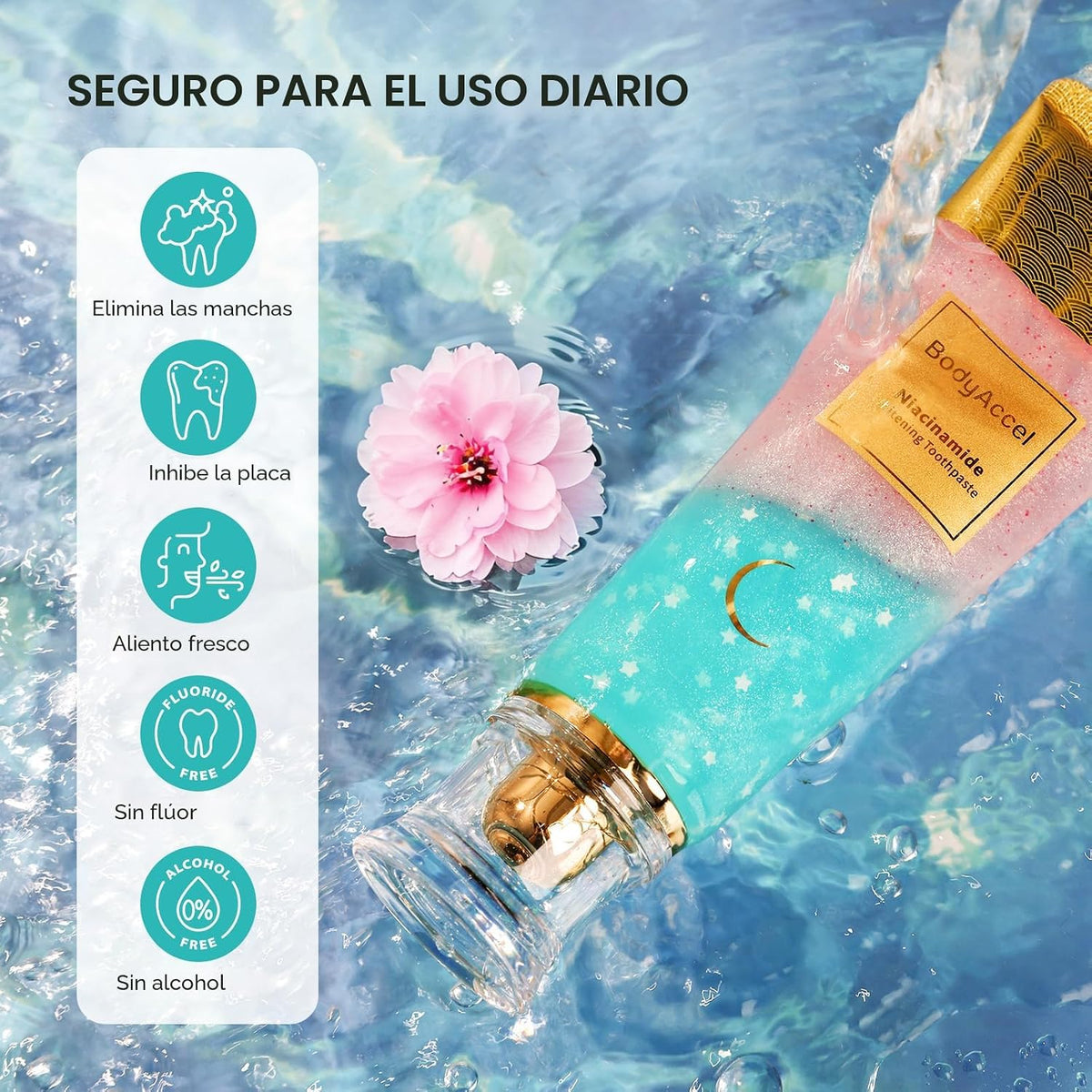 Pasta Dental Blanqueadora con Niacinamida — Sonríe Más Blanco desde el Primer Uso
