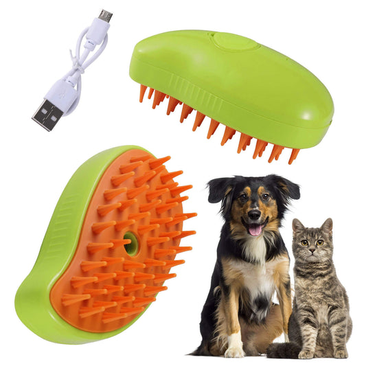 Cepillo a Vapor Recargable para Mascotas — Limpieza Profunda con Vapor Real